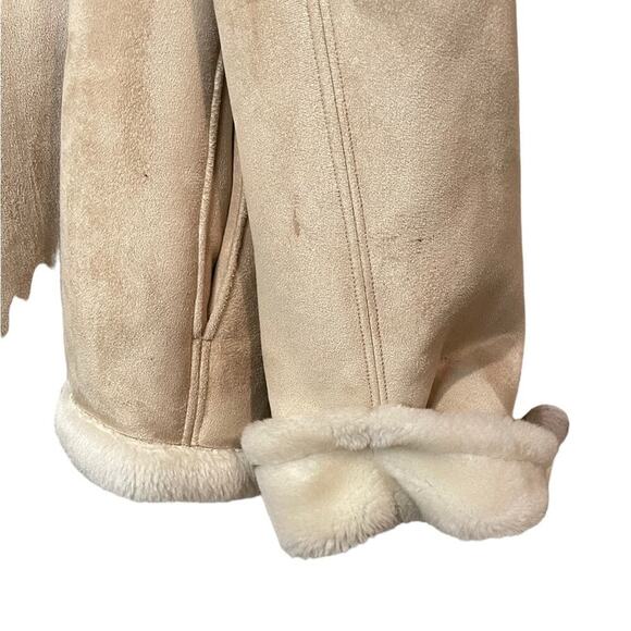 NINE & COMPANY Vintage 90s Faux Suede & Fur Coat Womens Size 14 EUC - Picture 8 of 8